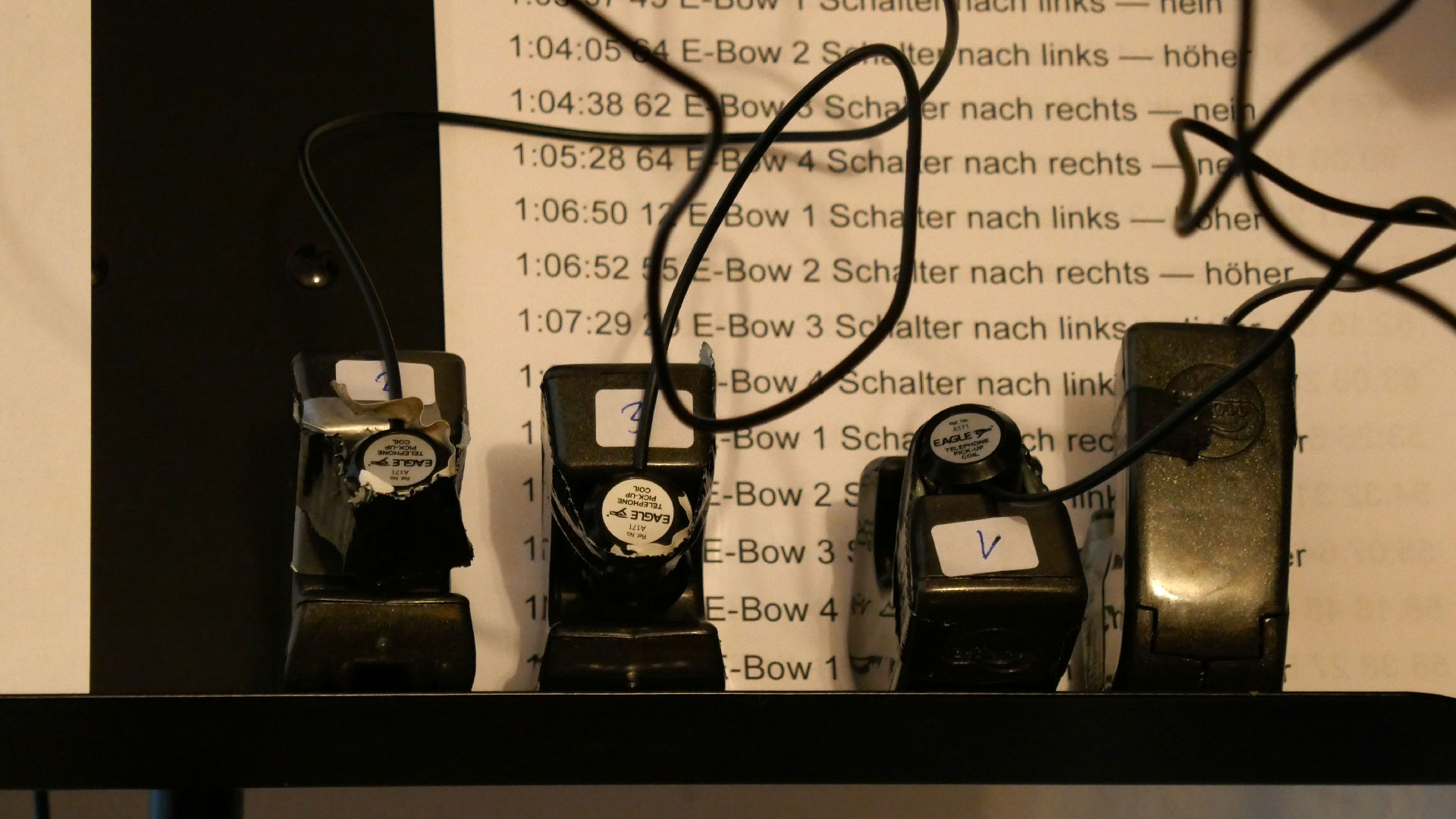 2023-10-25 timetable Komposition für Zither (4 E-Bow-coil Pickup Variante)